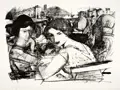 Dietrich Burger, Parkfestspiele, Lithografie / fünf Radierungen