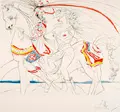 Salvador Dalí, Diane de Poitiers, 1974, Kaltnadelradierung und Farbaquatinta auf "Arches"-Bütten