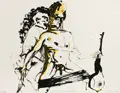 Adams Wankelmut by Steffen Fischer, 1988, Farbserigrafie auf kräftigem Papier, offered Jun 2024