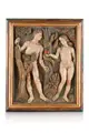 Albrecht Durer, Adam und Eva, Holz, geschnitzt und farbig gefasst, partiell vergoldet