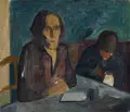 Otto Niemeyer-Holstein, Paula Jüchser und Anneliese Niemeyer (Hiddensee), 1932, Öl auf Leinwand