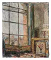 Fritz Ernst Rentsch, Atelier des Künstlers, 1932, Öl auf Leinwand