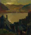 In der Wachau by Franz Vinzenz Dressler, 1951, Öl auf Hartfaser, offered Mar 2024
