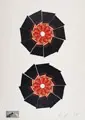 Lutz Fleischer, Parapluie, zweifach, 1994, Collage auf leichtem Karton