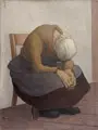 Erich Ockert, Trauernde, 1948, Öl auf Leinwand