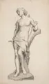 Emmerich Adrian Otfried Andresen, Gefesselte Psyche, Um 1871, Bleistiftzeichnung auf festem Zeichenpapier