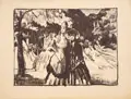 Ferdinand Dorsch, Im Garten, Lithografien