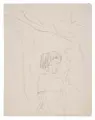 Chansonette (Frau im schulterfreien Kleid) by Ernst Ludwig Kirchner, 1911, Bleistiftzeichnung auf Velin, aus einem Skizzenbuch, offered Mar 2024