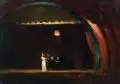Fritz Discher, Titania-Palast, Öl auf Papier, auf Malpappe kaschiert