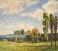 Karl Hübschmann, Keulenberg bei Königsbrück, Wohl 1920, Öl auf Sperrholz
