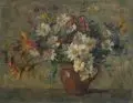 Augustin Kolb, (zugeschr.), Stillleben mit Margeriten. Frühes 20. Jh, Öl auf Leinwand