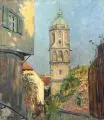 Edmund Körner, Die Stadtkirche von Meissen, 1921, Öl auf Leinwand