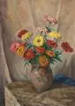 Martin Erich Philipp, (MEPH), Stillleben mit Dahlien