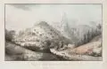 Johann Gottfried Jentzsch, Le Village de Raden auprés de Koenigstein en Saxe, Um 1800, Radierung, koloriert