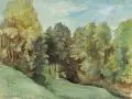 Siegfried Berndt, Schwarzbach, Aquarell, Deckfarben und Sepiatusche auf "PM FABRIANO"-Bütten