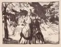 Ferdinand Dorsch, Im Garten, Lithografien