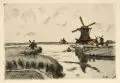 Armand Guillaumin, Vue prise de Saardam, 1906, Farbradierung mit Plattenton auf Bütten