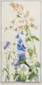 Narzissen und Hyazinthe / Kornblumen und Klatschmohn / Winde und Skabiosen. 1920er/1930er Jahre by Marlies Meinshausen-Felsing, Farbholzschnitte auf hauchdünnem Japan, offered Nov 2023