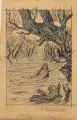 Fritz Schwimbeck, Ophelia. Frühe 1920er Jahre, Federzeichnung in Tusche, partiell weiß gehöht, auf ockerfarbenem Pergamentpapier