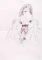 Otto Dix, Pornografische Szene, 1960, Faserstiftzeichnung über Grafit auf feinem Bütten