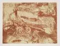 Günter Horlbeck, Die Anverwandlung, 1978, Farbradierung in goldocker auf "Hahnemühle"-Bütten