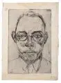 Ludwig Godenschweg, Herrenporträt / Frauenporträt (zwei Abzüge). 1931–32/1927, Radierungen mit Plattenton auf sehr feinem Japan