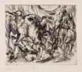 Paul Kleinschmidt, Szene aus Don Quichote, (Cardenio trifft Don Quichote), 1913, Kaltnadelradierung mit leichtem Plattenton auf Bütten