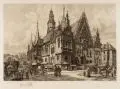 Hugo Ulbrich, Rathaus zu Breslau, 1903, Radierung auf festem Bütten