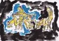 Hans Peter Adamski, Erotische Szene, 1981, Gouache