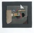 Karl Korab, o. T., 1997, Farblithografie, collagiert