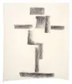 INRI by Friedrich Press, 1980, Kohlestiftzeichnung auf transparentem Papier, offered Jun 2023