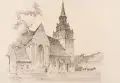 Otto Reinhardt, Sächsische Kirchenansichten, Um 1950, Kohlestiftzeichnungen und Bleistiftzeichnungen auf festem Papier