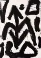 Reinhard Sandner, Zeichen (Hommage à Penck), 1980, Pinselzeichnung