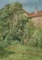 Thomas Leitner, Am Gutshaus, 1914, Öl auf Leinwand