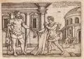 Hans Sebald Beham, Lichas bringt Herkules das Nessusgewand, 1545, Kupferstich auf Bütten