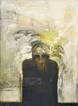 Christine Schlegel, Nichts hören, nichts sehen, nichts sagen, 1990, Öl auf Nesseltuch