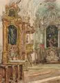 Fritz Beckert, Interieur der Schlosskirche der Residenz Ellingen