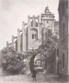 Richard Müller, Schloss Colditz, Kohlestiftzeichnung auf "J