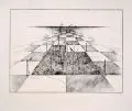 Manfred Kastner, Wüstenlandschaft, 1977, Lithografie