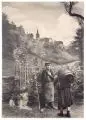 Richard Müller, Bauernpaar mit Hund in Dohna