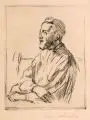 Martin Erich Philipp, L… Buhmeister, Radierungen auf verschiedenen Papieren. "Plätterin" und "Mann mit Hut" in der Platte monogrammiert "MEPH" und datiert