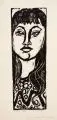 Hans Jüchser, Helga, 1958, Holzschnitt auf feinem Papier