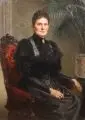 Eduard Daelen, Bildnis einer bürgerlichen Dame mit Gemme, 1894, Öl auf Leinwand