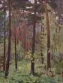 Siegfried Donndorf, Waldstück, 1956, Öl auf Leinwand