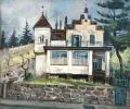 Paul Wilhelm, Haus in Wachwitz, 1955, Öl auf Leinwand