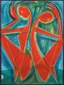 Eckhard Kempin, Rotes Paar, 2000, Öl auf Leinwand