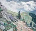 Alfred Thomas, Sommer im Riesengebirge (?). Wohl 1950er Jahre, Öl auf Holz