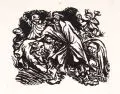 Ernst Barlach, Der Puppenspieler, 1922, Holzschnitt auf transparentem Japanbütten