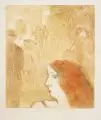 Hertha Günther, Abend auf der Prager Straße, 1974, Farbradierung auf Bütten