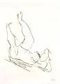 Markus Lüpertz, Dina, socle-mobile, 1983, Kaltnadelradierung in Braunschwarz auf schwerem Bütten